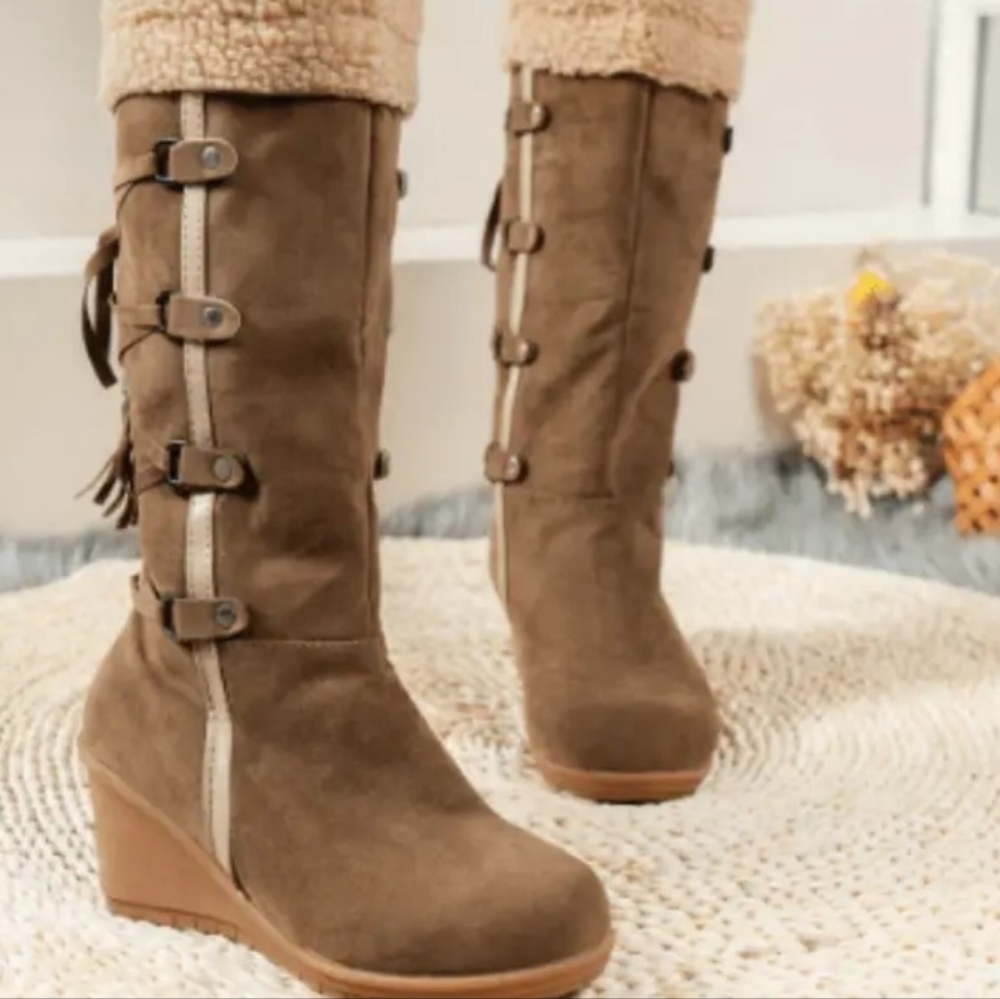 Tan Heeled Boots